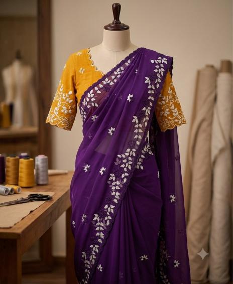 Svara georgette surat gujarat saree market